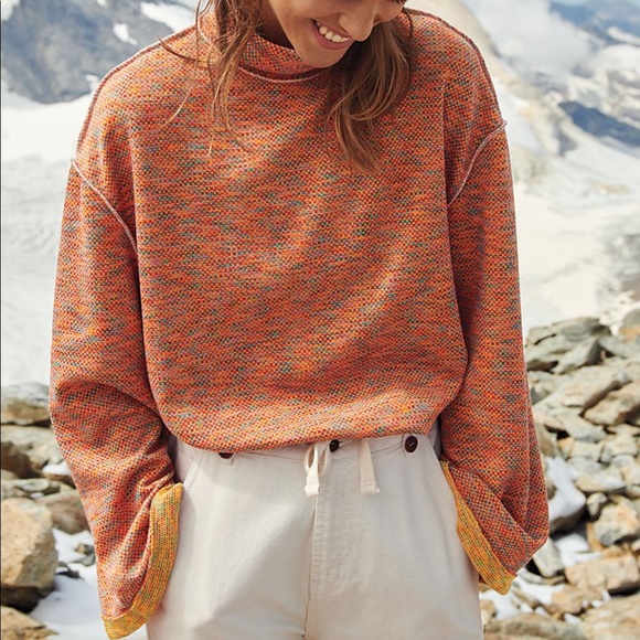 Free People Sweaters - NWOT We the Free sunny days rainbow turtleneck XS
